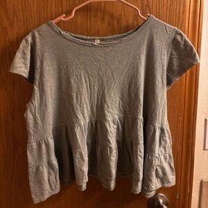 MTS Heather Green Short Sleeve Top